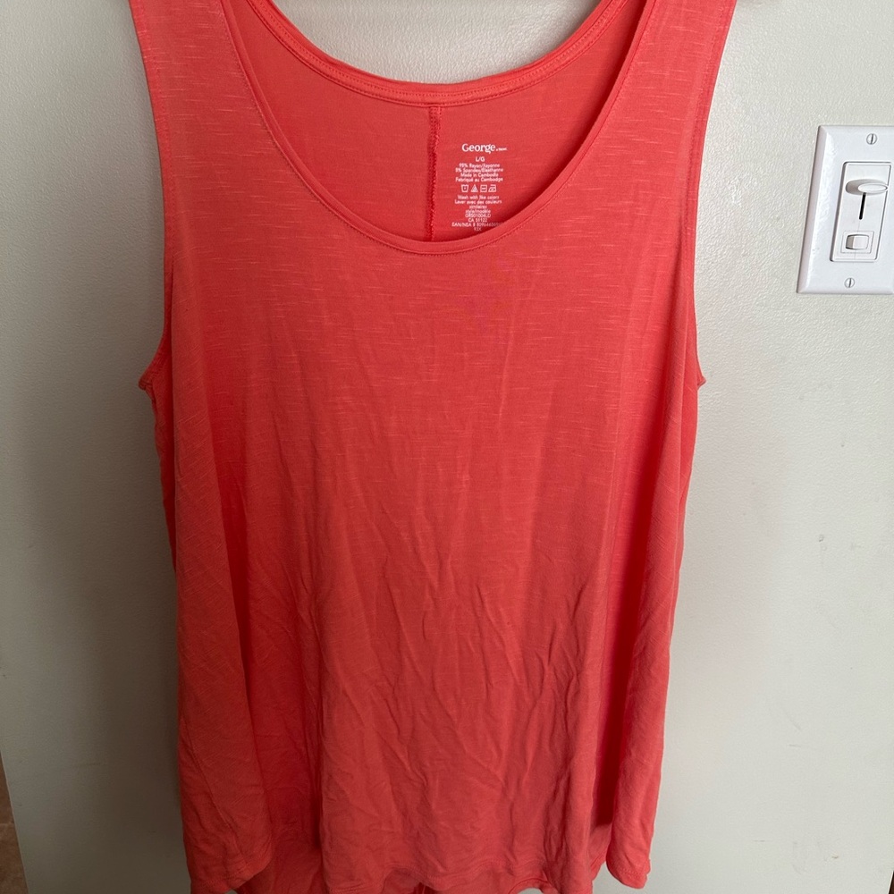 5/$20 XL, George Coral Scoop Neck Tank Top - Picture 6 of 8